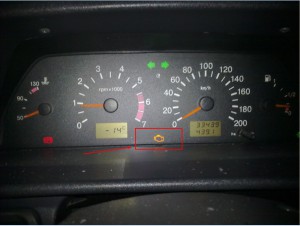 Контрольный сигнал CHECK ENGINE на панели приборов ВАЗ 2110