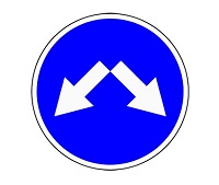 Знак 4.2.3 «Объезд препятствия справа или слева»