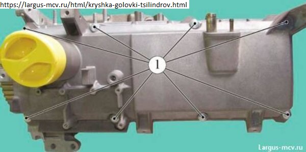 Снятие крышки головки цилиндров