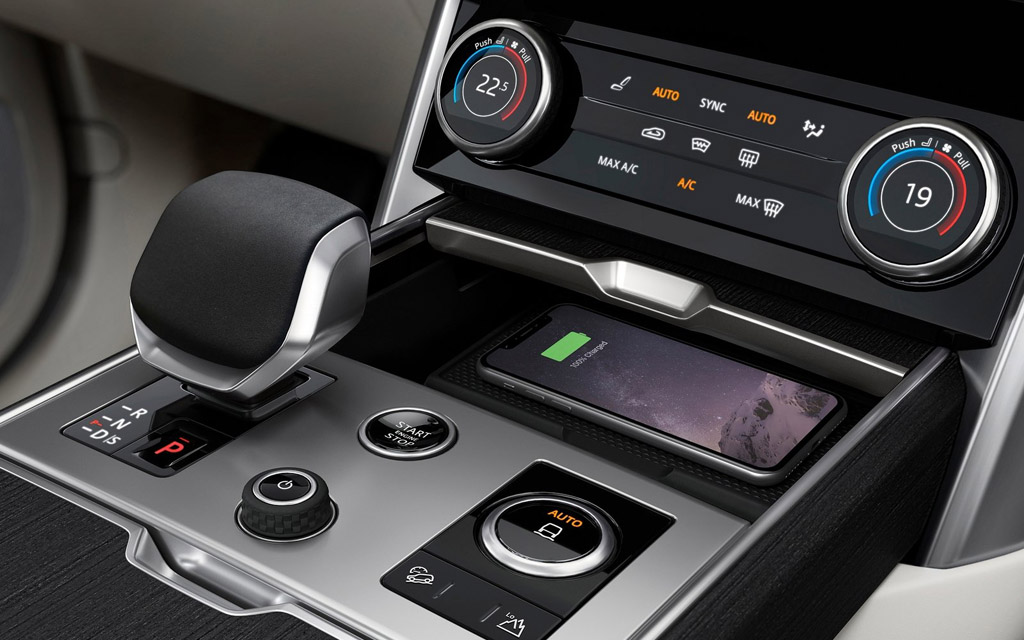 Range Rover 2022, панель климат-контроля