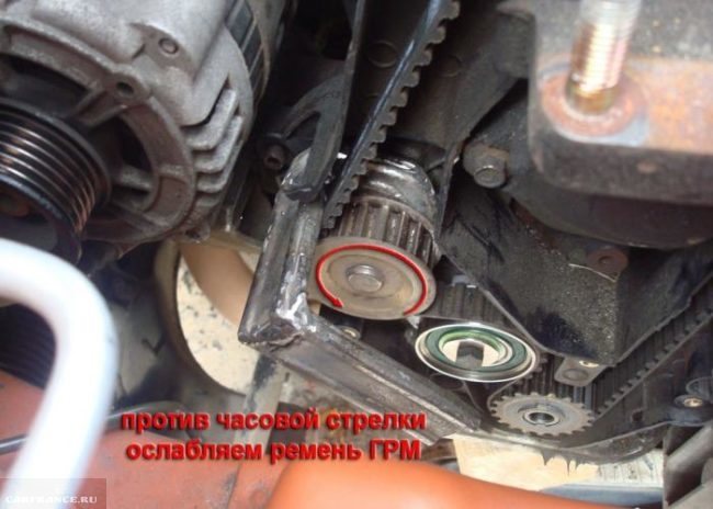 Ослабление натяжения ремня ГРМ Шевроле Авео